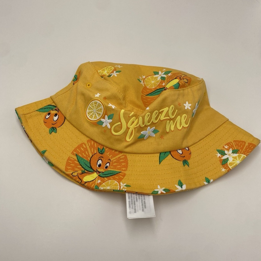 2022 Disney Squeeze Me Orange Bird EPCOT Flower &‎ Garden Festival Bucket Hat